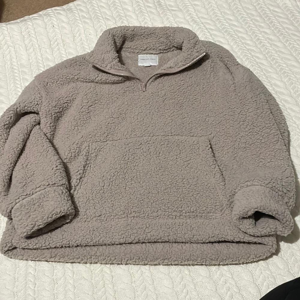 Fuzzy quarter zip
